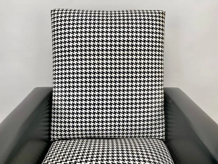 Mid-Century Modern Armchair or Lounge Chair Black and White, 1960s