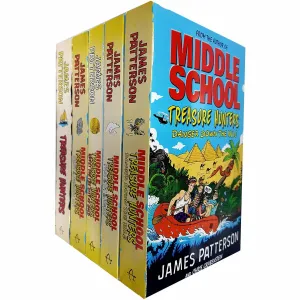 Middle School Treasure Hunters Series Collection 5 Books Set by James Patterson