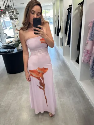 Midi bold flower dress