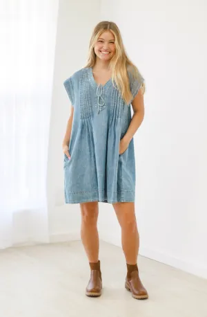 Midnight Drive Dress in Denim