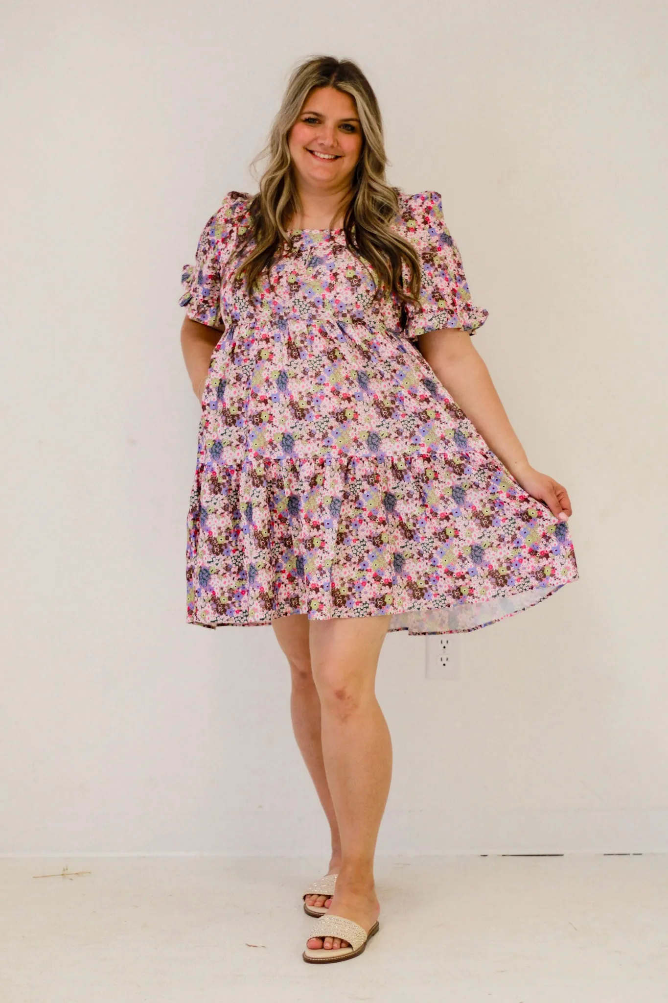 Midnight Garden Soiree Dress in Lilac Mauve