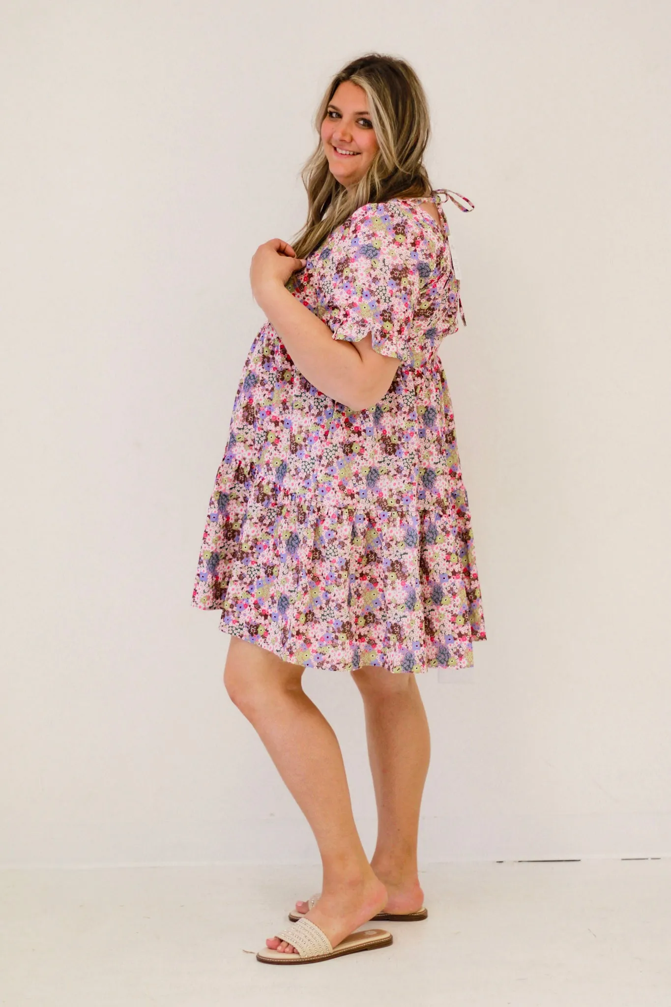 Midnight Garden Soiree Dress in Lilac Mauve