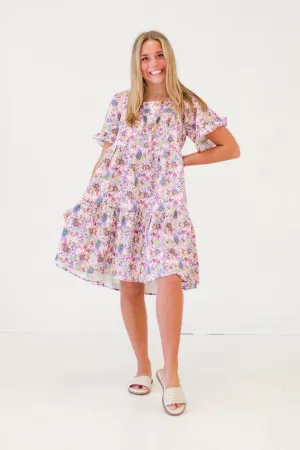 Midnight Garden Soiree Dress in Lilac Mauve