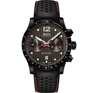 Mido Multifor Chronograph Aluminium bezel 44mm clock automatic anthracite steel Pvd Black Finish M025.627.36.061.00