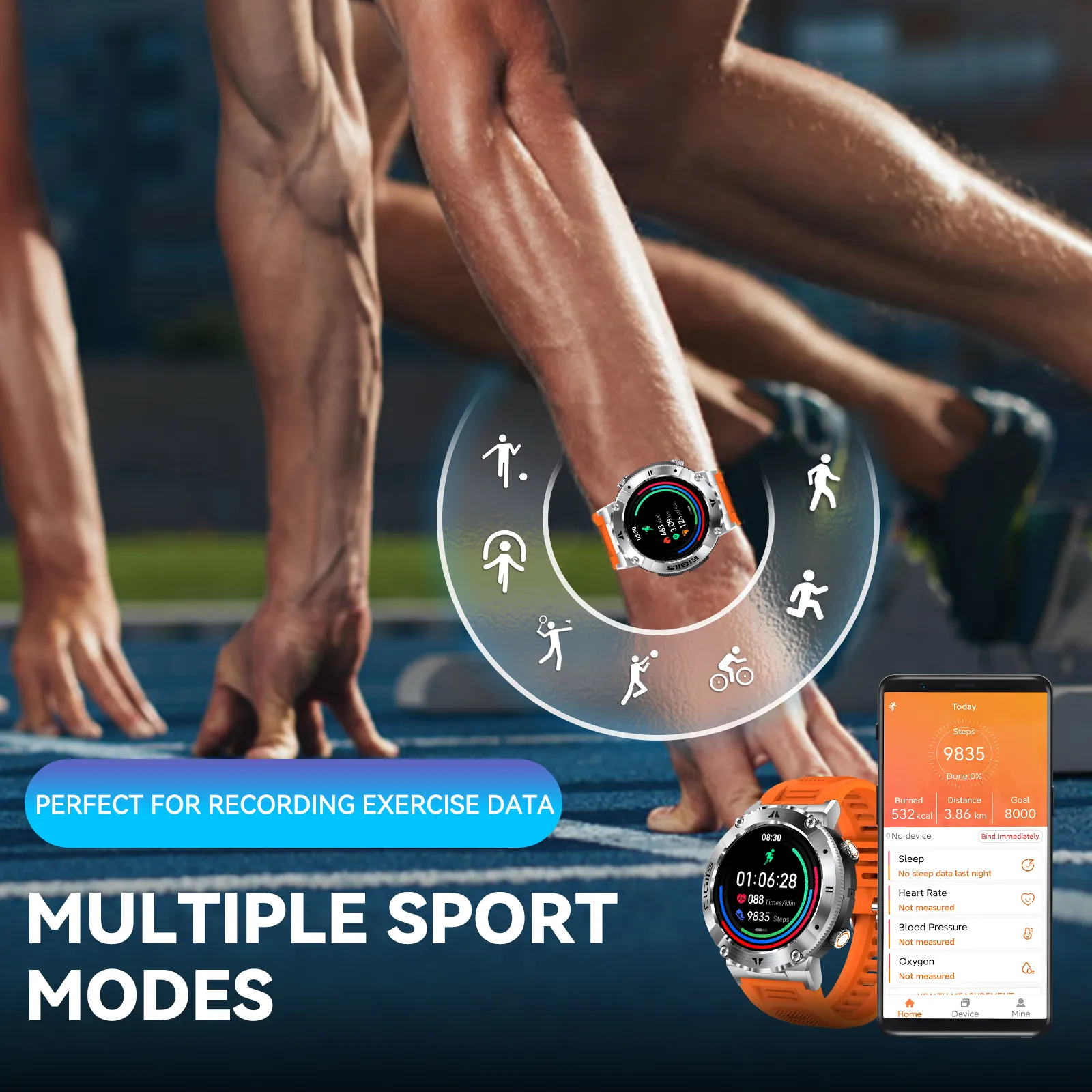 Military Smart Watch for Men Answer Make Calls Message Notification 1.32" HD Full Touch Smartwatch Fitness Tracker Watch Heart Rate Monitor Sleep Monitor Step Counter Sports Watch for iPhone Android