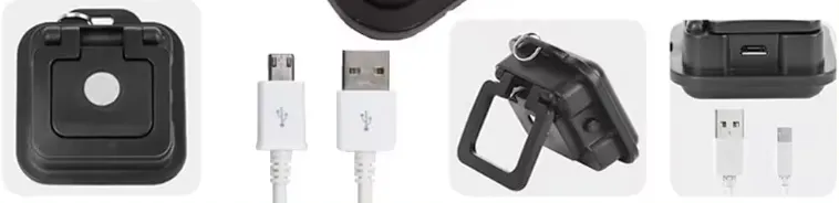 Mini LED Keychain Portable Flashlight USB Charging