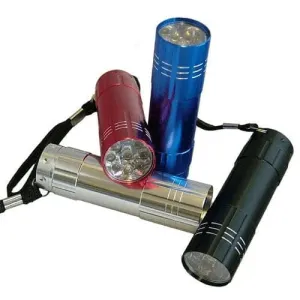 MINI ULTRA BRIGHT ALUMINIUM 9 LED POCKET LIGHT FLASHLIGHT CAMPING TORCH