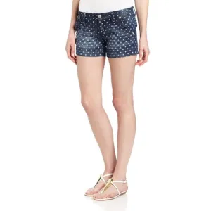 MISS ME Blue White Polka Dot Denim Jean Shorts sz 25
