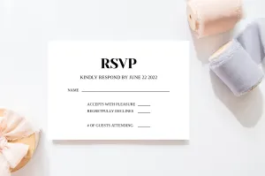 Modern RSVP Card Template - MODEE