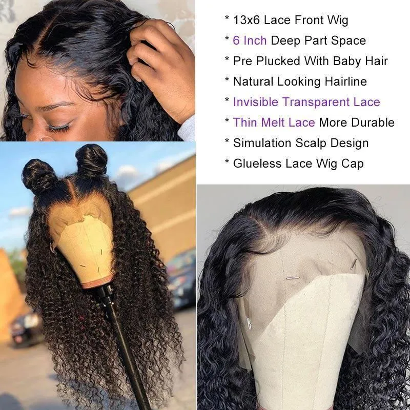 Modern Show 13x6 HD Lace Wig Curly Human Hair Luxury Natural Wig With Baby Hair