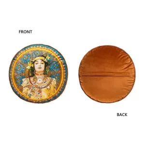 Moet And Chandon Inspired Round Throw Pillow Cover