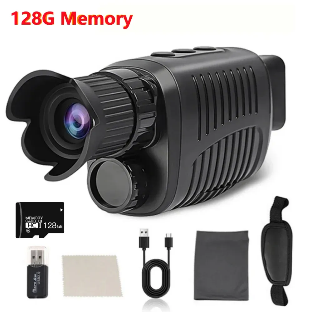 Monocular Night Vision 1080P HD Infrared Camera 5X Digital Light Zoom Telescope
