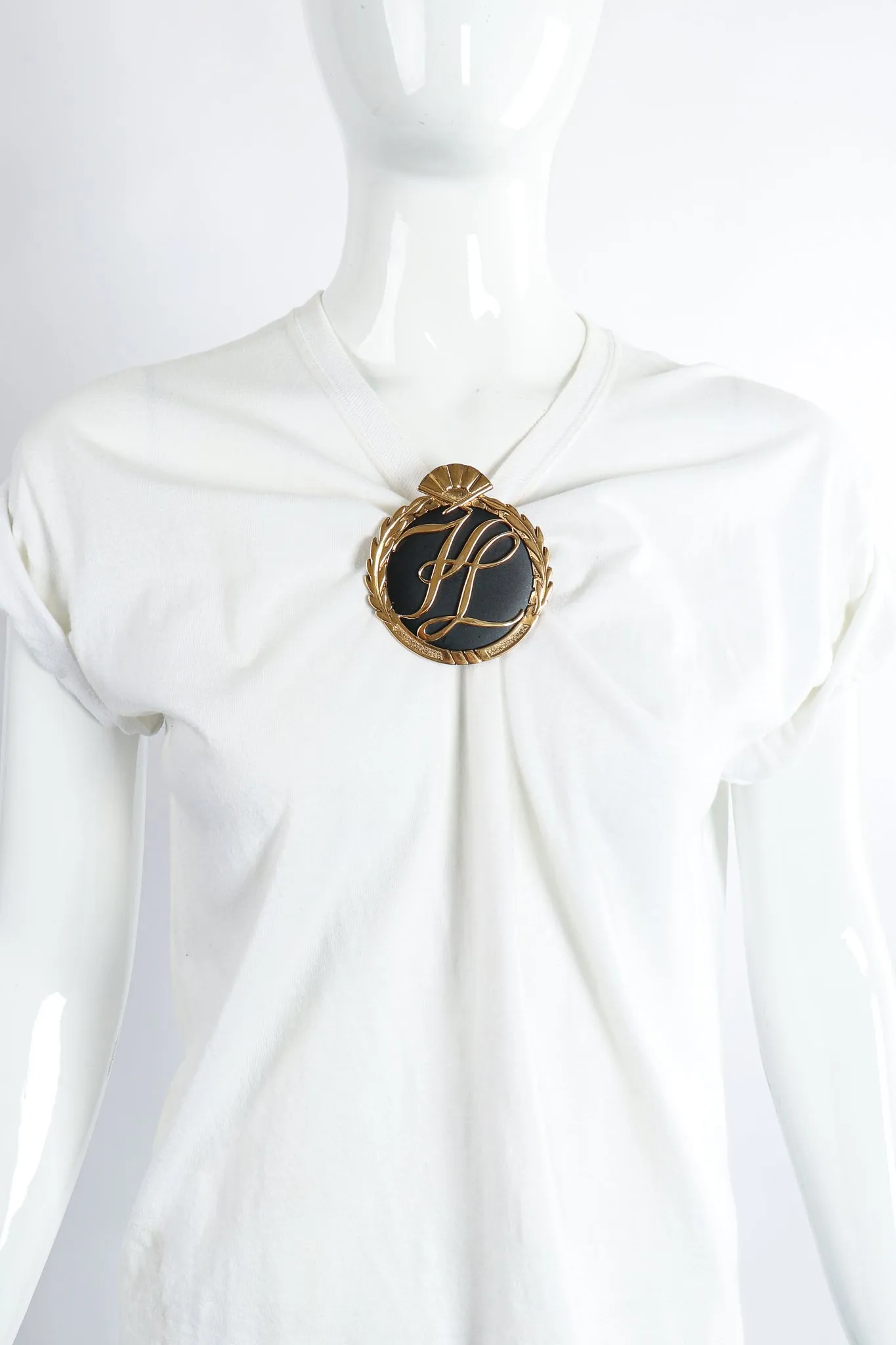 Monogram Logo Brooch