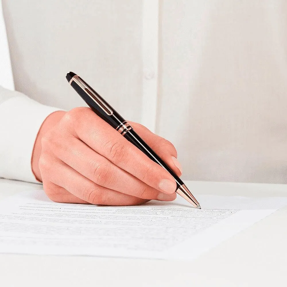 Montblanc Spel Pen Meisterstück Red Gold Classique 132488
