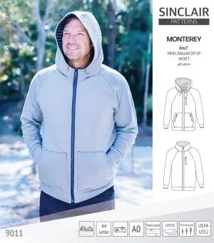 Monterey zippered knit raglan jacket for men (PDF)