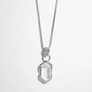 MOON PHASE PENDANT NECKLACE | QUARTZ