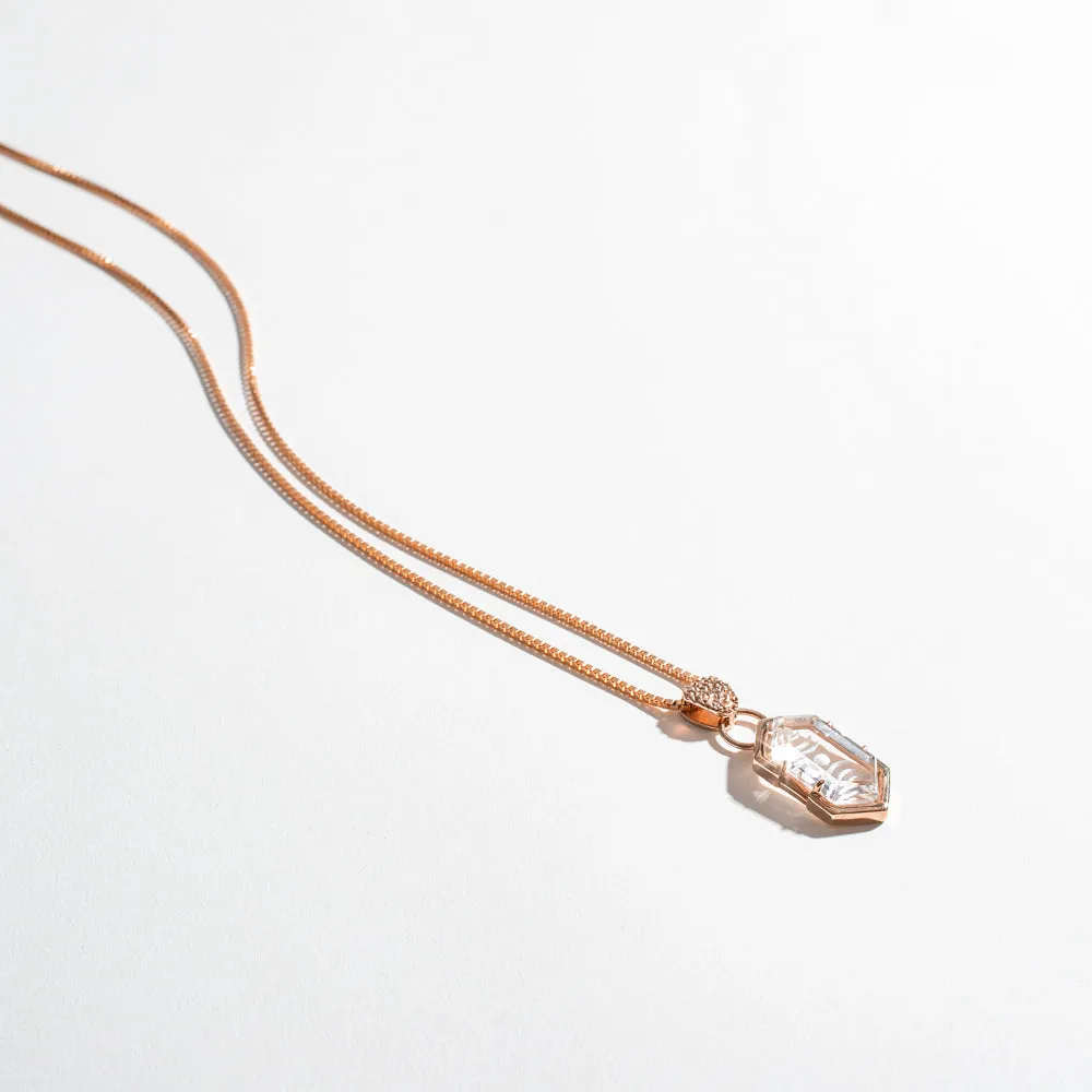 MOON PHASE PENDANT NECKLACE | QUARTZ
