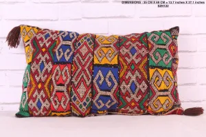 Moroccan pillow rug vintage 13.7 inches X 27.1 inches