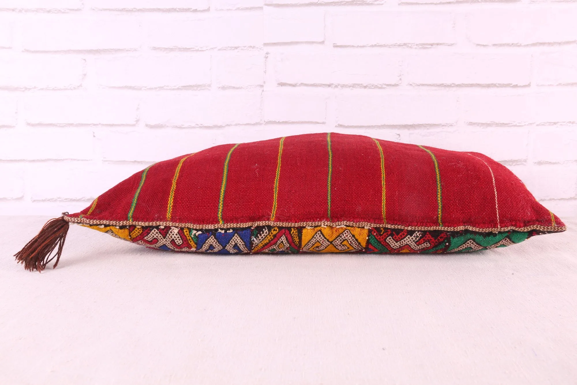 Moroccan pillow rug vintage 13.7 inches X 27.1 inches