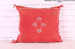 Moroccan red pillow 17.3 inches X 18.5 inches