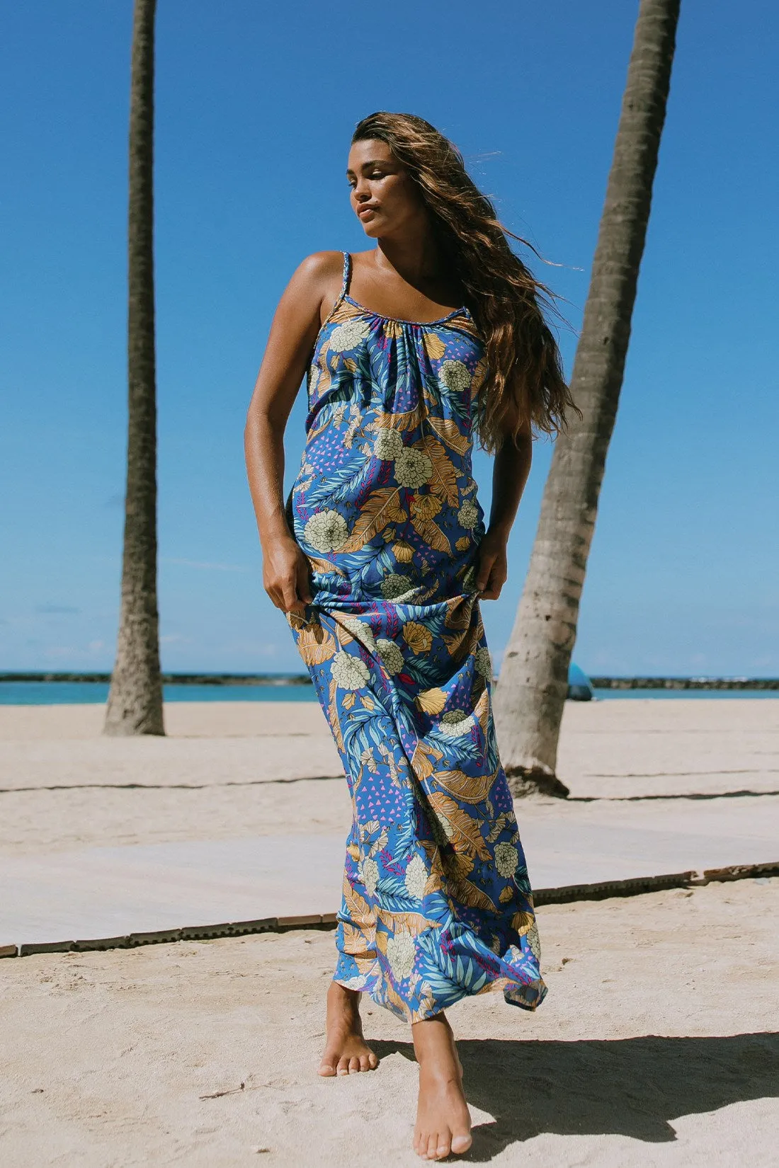 Morocco Maxi Dress W Braided Straps-Morocco