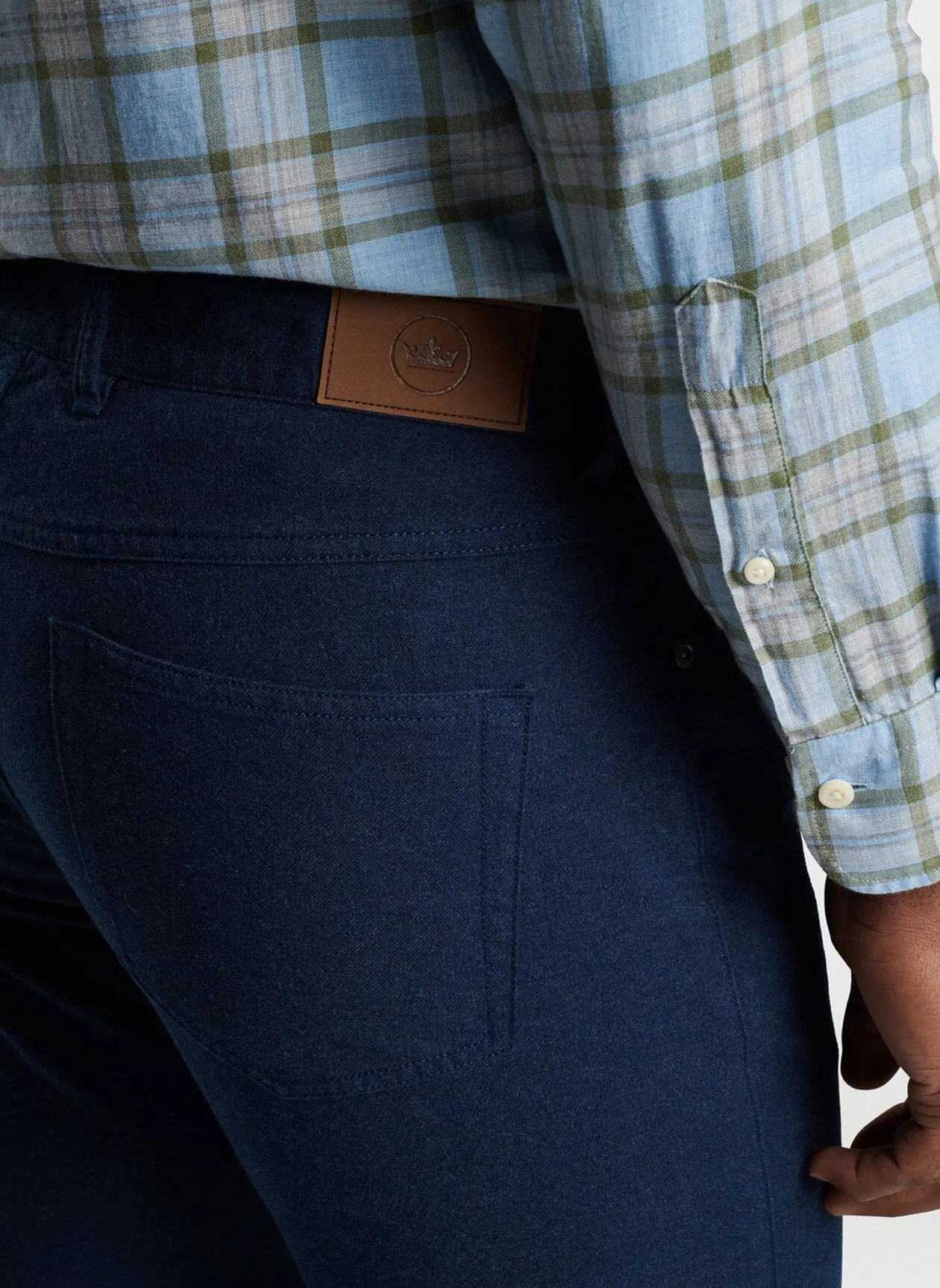 Mountainside Flannel Five-Pocket Pant - Atlantic Blue