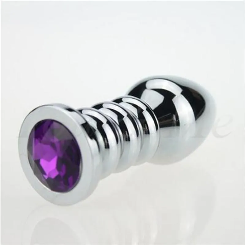 MULTI COLOR JEWELED STAINLESS STEEL PLUG