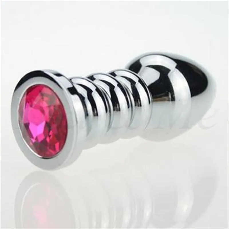 MULTI COLOR JEWELED STAINLESS STEEL PLUG