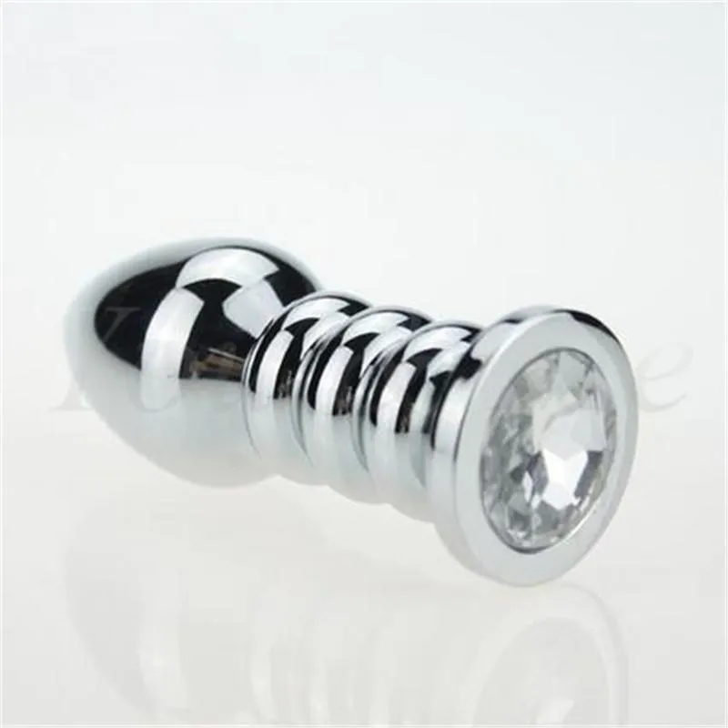 MULTI COLOR JEWELED STAINLESS STEEL PLUG