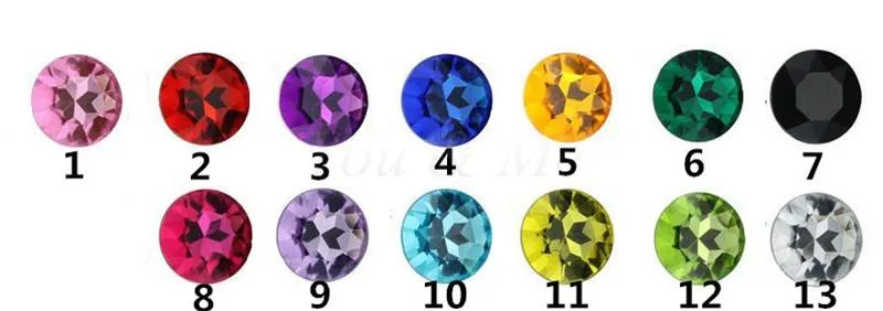 MULTI COLOR JEWELED STAINLESS STEEL PLUG