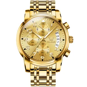 Multifunction Chronograph Quartz Luminous Waterproof Men's Watch