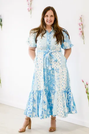 My Lover Awaits Floral Patchwork Maxi Dress