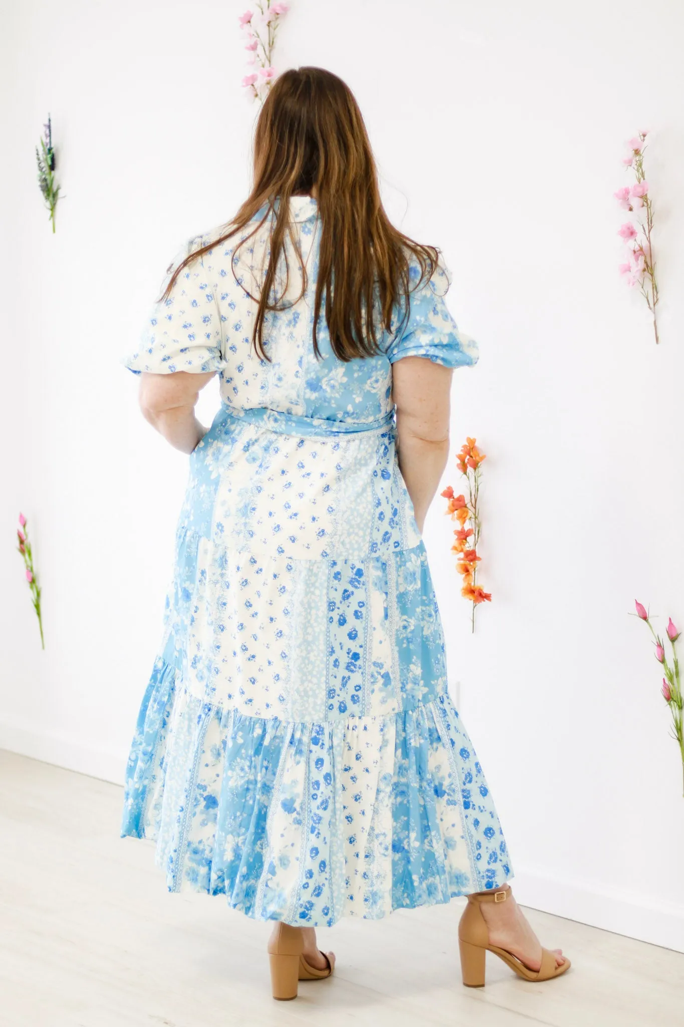 My Lover Awaits Floral Patchwork Maxi Dress