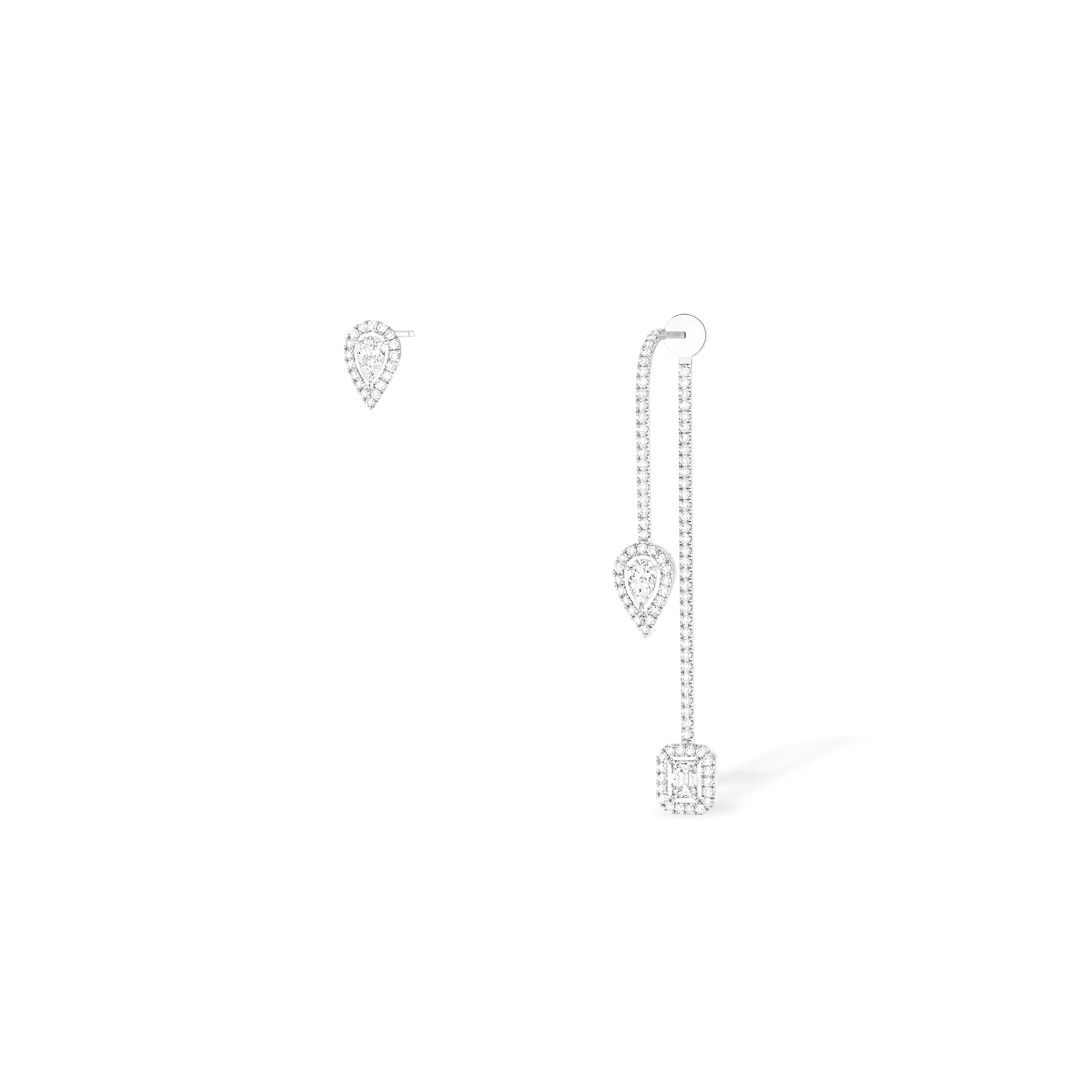 My Twin hook and stud earrings 3x0,10ct