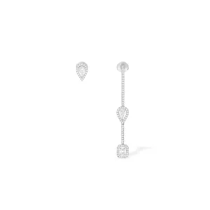 My Twin hook and stud earrings 3x0,10ct
