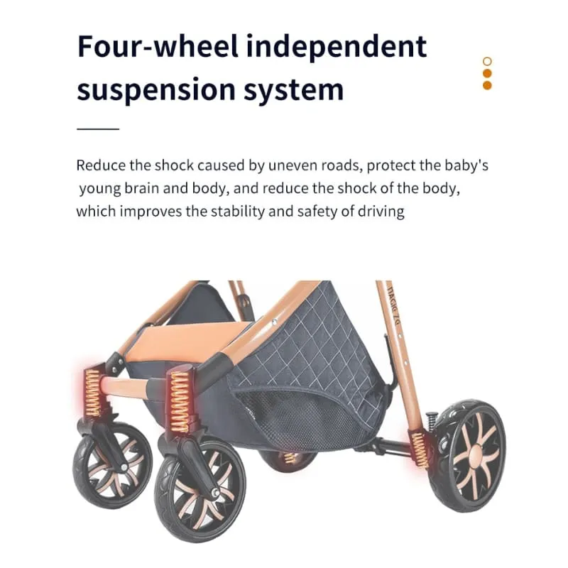 MZCV9Lux - High Landscape Reclining Foldable 3-in-1 Baby Stroller