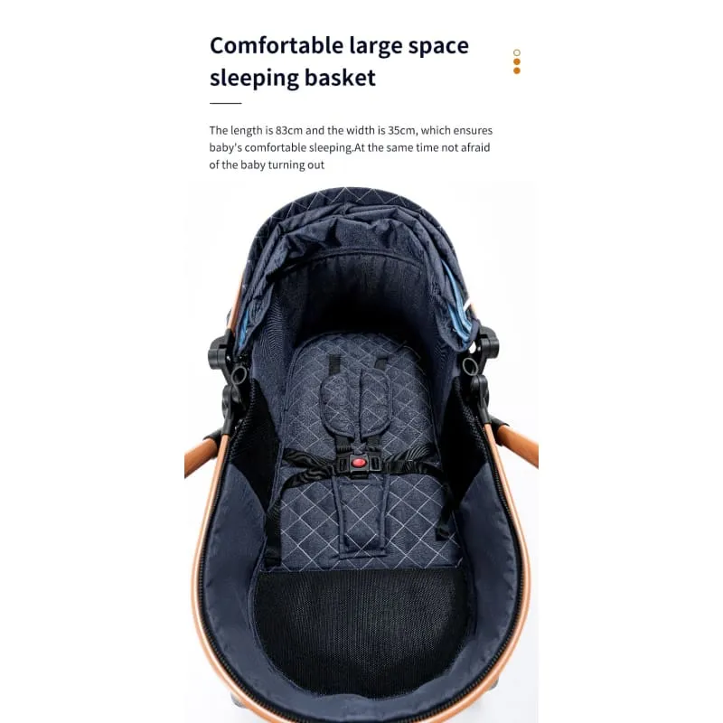 MZCV9Lux - High Landscape Reclining Foldable 3-in-1 Baby Stroller