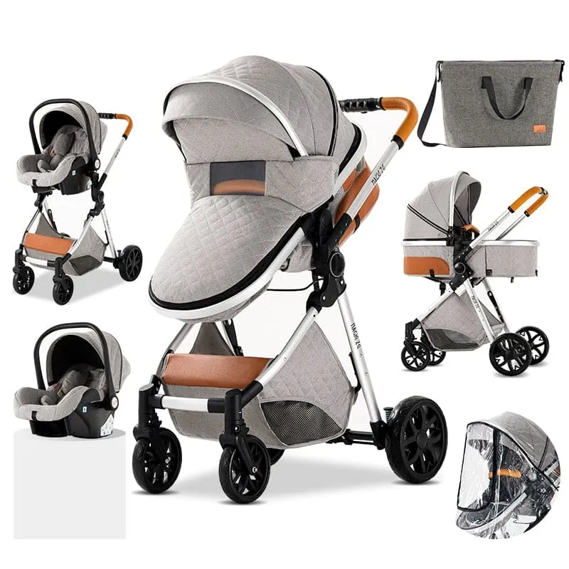 MZCV9Lux - High Landscape Reclining Foldable 3-in-1 Baby Stroller