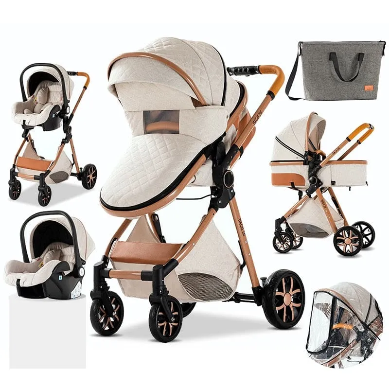 MZCV9Lux - High Landscape Reclining Foldable 3-in-1 Baby Stroller