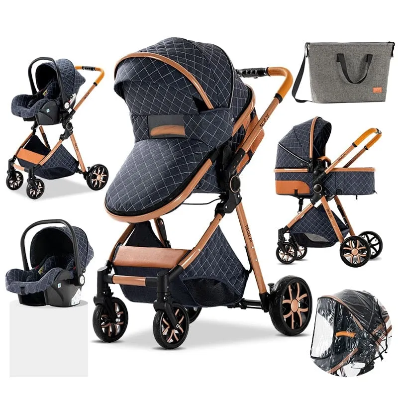 MZCV9Lux - High Landscape Reclining Foldable 3-in-1 Baby Stroller