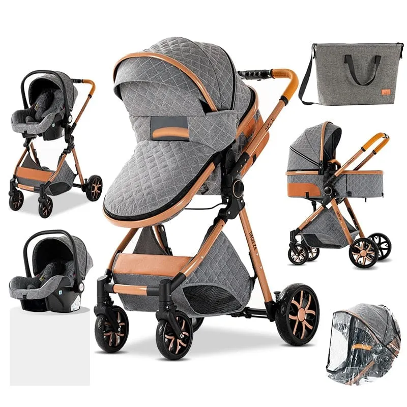 MZCV9Lux - High Landscape Reclining Foldable 3-in-1 Baby Stroller