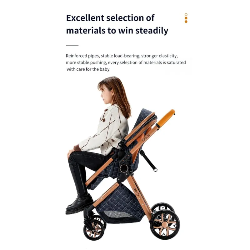 MZCV9Lux - High Landscape Reclining Foldable 3-in-1 Baby Stroller