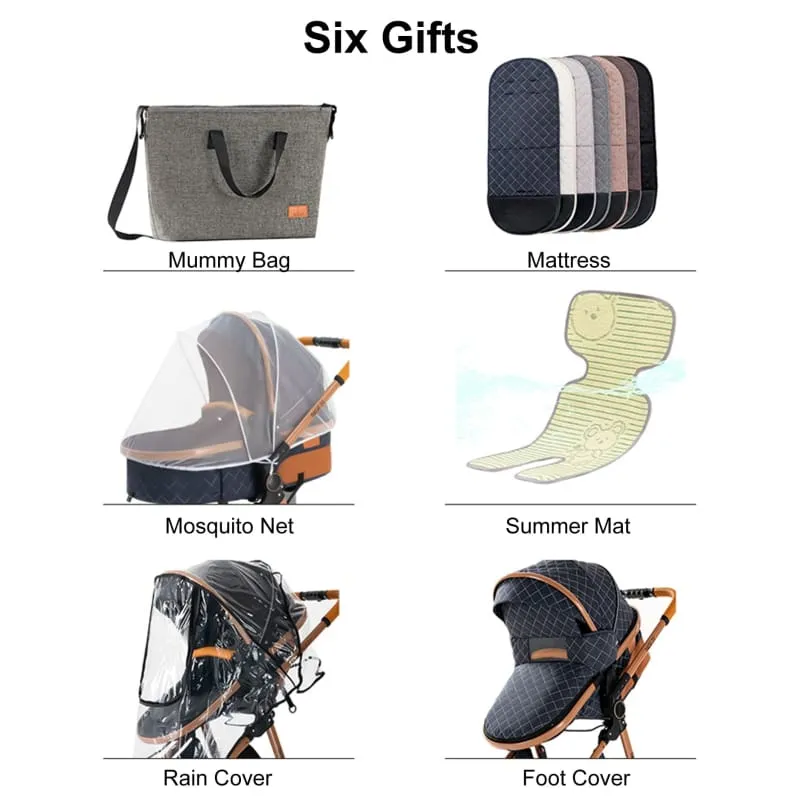 MZCV9Lux - High Landscape Reclining Foldable 3-in-1 Baby Stroller