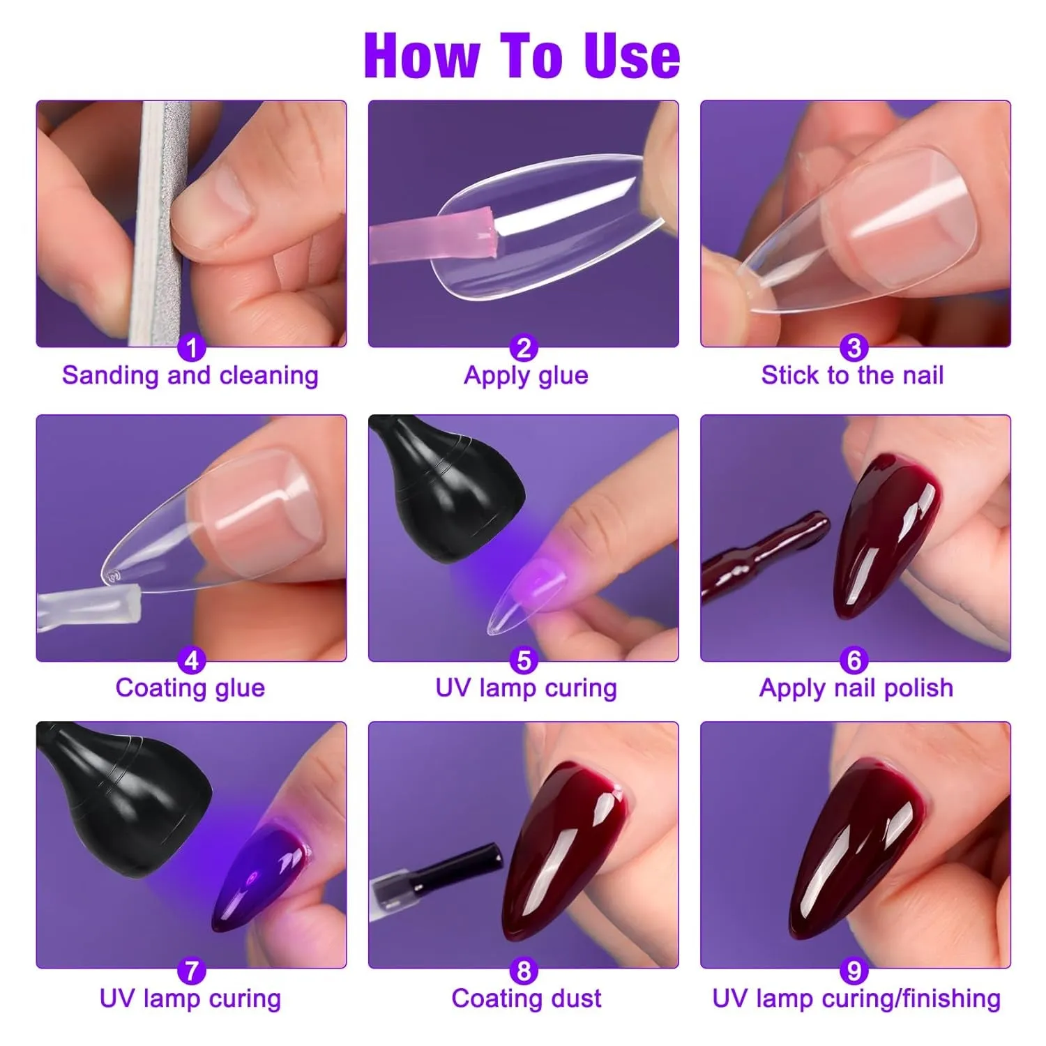 Nail Lamp LED Nail Manicure Dryer Curing Light with Black Gooseneck and Clamp for Gel Nails