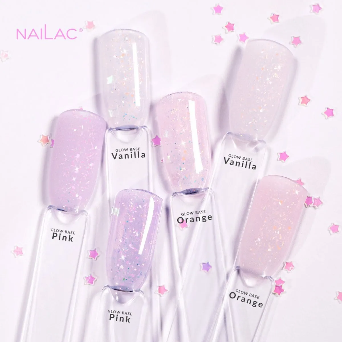 NaiLac Hybrid UV/LED Rubber Base Glow Pink