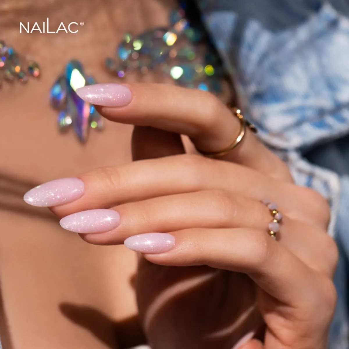 NaiLac Hybrid UV/LED Rubber Base Glow Pink