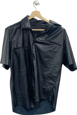 Nanushka Black Leather Shirt UK M