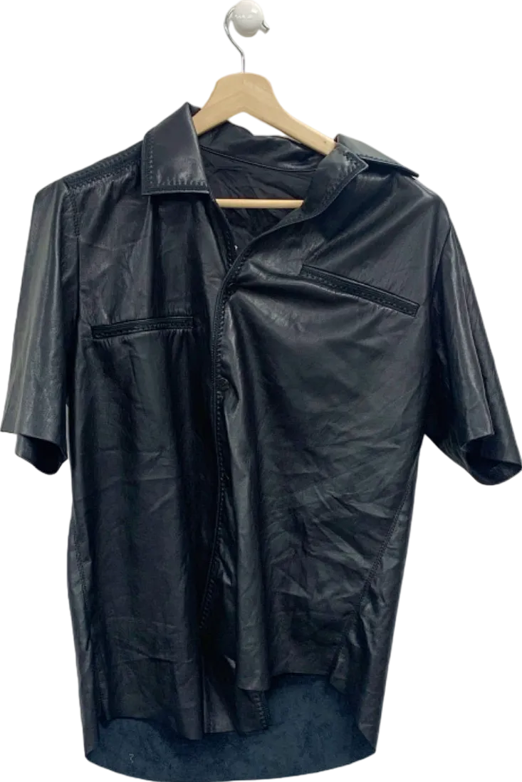 Nanushka Black Leather Shirt UK M