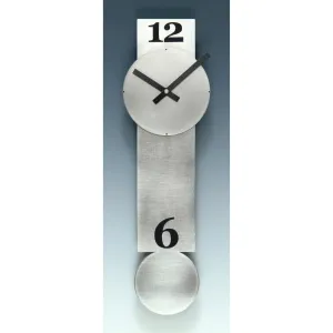 Narrow Steel Pendulum Wall Clock by Leonie Lacouette
