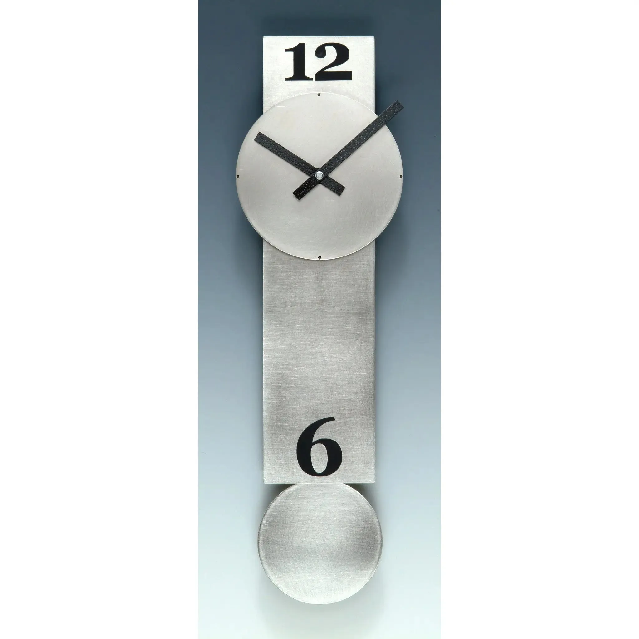 Narrow Steel Pendulum Wall Clock by Leonie Lacouette